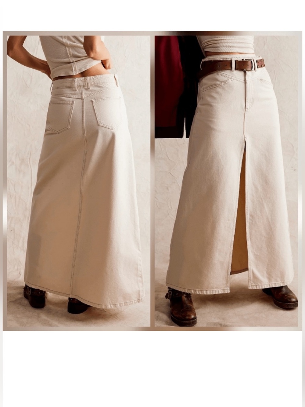FP We The Free l Come As You Are Denim Maxi in Ivory